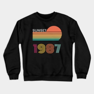 Sunset Retro Vintage 1987 Crewneck Sweatshirt